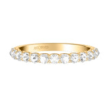 Artcarved Bridal Mounted with Side Stones Classic Rose Goldcut Diamond Anniversary Band 18K Yellow Gold