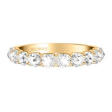 Artcarved Bridal Mounted with Side Stones Classic Rose Goldcut Diamond Anniversary Band 18K Yellow Gold