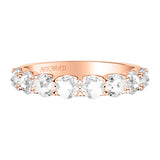 Artcarved Bridal Mounted with Side Stones Classic Rose Goldcut Diamond Anniversary Band 18K Rose Gold