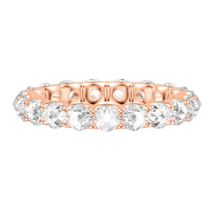 Artcarved Bridal Mounted with Side Stones Classic Rose Goldcut Diamond Anniversary Band 18K Rose Gold