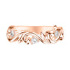 Artcarved Bridal Mounted with Side Stones Classic Lyric Diamond Anniversary Ring 18K Rose Gold