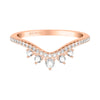 Artcarved Bridal Mounted with Side Stones Contemporary Diamond Anniversary Ring 18K Rose Gold