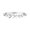 Artcarved Bridal Mounted with Side Stones Contemporary Diamond Anniversary Ring 18K White Gold