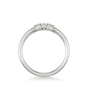 Artcarved Bridal Mounted with Side Stones Contemporary Diamond Anniversary Band 14K White Gold