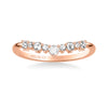 Artcarved Bridal Mounted with Side Stones Contemporary Diamond Anniversary Band 14K Rose Gold