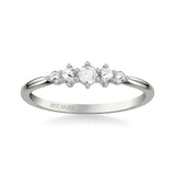 Artcarved Bridal Mounted with Side Stones Contemporary Diamond Anniversary Band 14K White Gold