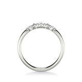 Artcarved Bridal Mounted with Side Stones Contemporary Diamond Anniversary Band 14K White Gold