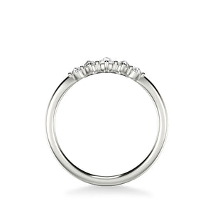 Artcarved Bridal Mounted with Side Stones Contemporary Diamond Anniversary Band 14K White Gold