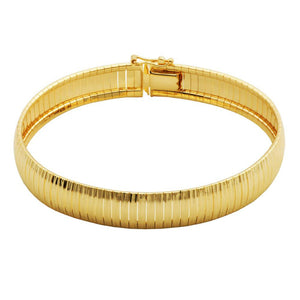 Charles Garnier 1 Karat gold bracelet with diamond cut width 1mm and length 7.5''