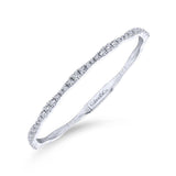 Gabriel & Co. 14k White Gold Demure Diamond Bangle Bracelet