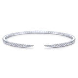 Gabriel & Co. 14k White Gold Demure Diamond Bangle Bracelet