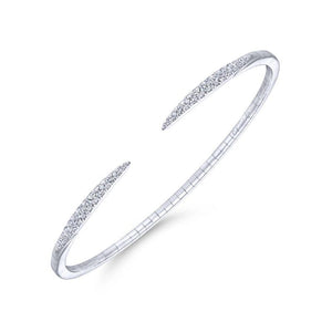 Gabriel & Co. 14k White Gold Demure Diamond Bangle Bracelet