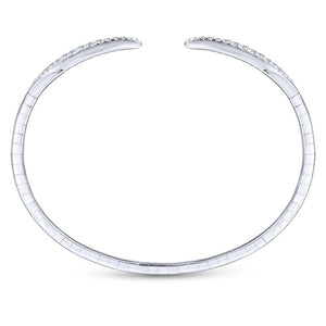 Gabriel & Co. 14k White Gold Demure Diamond Bangle Bracelet