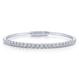 Gabriel & Co. 14k White Gold Demure Diamond Bangle Bracelet