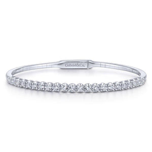 Gabriel & Co. 14k White Gold Demure Diamond Bangle Bracelet