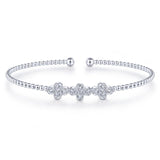 Gabriel & Co. 14k White Gold Bujukan Diamond Bangle Bracelet