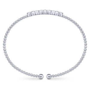 Gabriel & Co. 14k White Gold Bujukan Diamond Bangle Bracelet