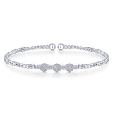 Gabriel & Co. 14k White Gold Bujukan Diamond Bangle Bracelet