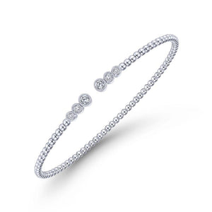 Gabriel & Co. 14k White Gold Bujukan Diamond Bangle Bracelet