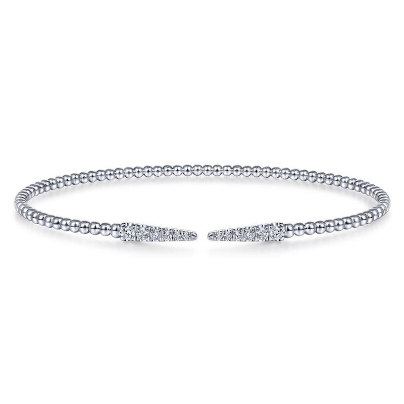 Gabriel & Co. 14k White Gold Bujukan Diamond Bangle Bracelet