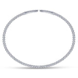 Gabriel & Co. 14k White Gold Bujukan Diamond Bangle Bracelet