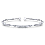 Gabriel & Co. 14k White Gold Bujukan Diamond Bangle Bracelet