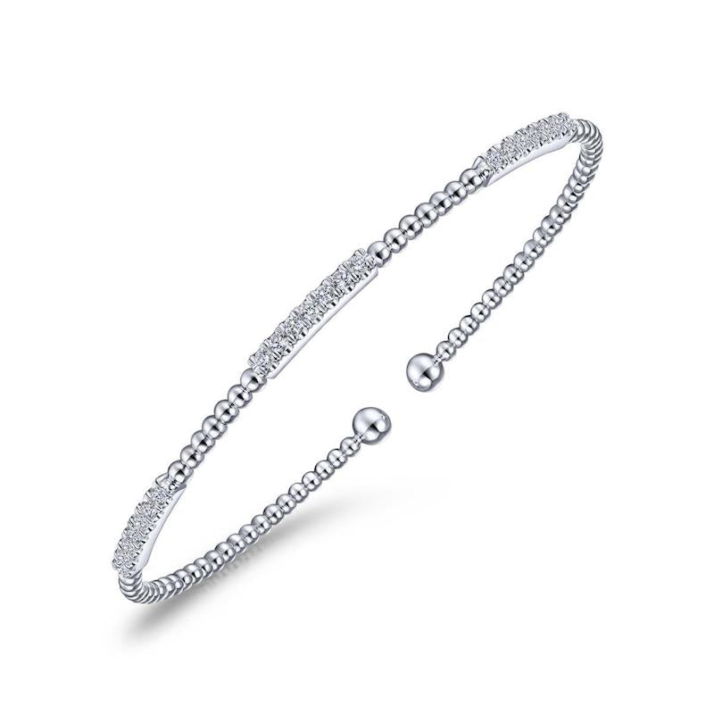 Gabriel & Co. 14k White Gold Bujukan Diamond Bangle Bracelet