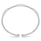 Gabriel & Co. 14k White Gold Bujukan Diamond Bangle Bracelet