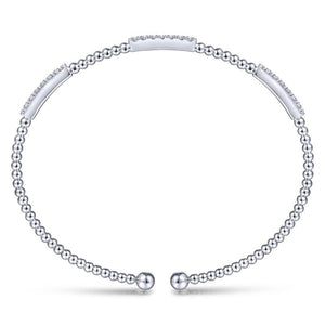 Gabriel & Co. 14k White Gold Bujukan Diamond Bangle Bracelet