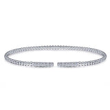 Gabriel & Co. 14k White Gold Bujukan Diamond Bangle Bracelet