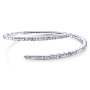 Gabriel & Co. 14k White Gold Demure Diamond Bangle Bracelet