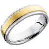 Lashbrook White & Yellow Cobalt Chrome 6mm Men's Wedding Band