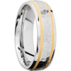 Lashbrook White & Yellow Cobalt Chrome 7mm Men's Wedding Band