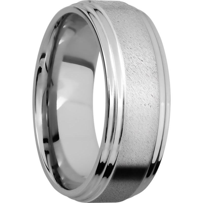 Lashbrook Cobalt Chrome 8mm Men's Wedding Band