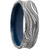 Lashbrook Black & White Damascus Steel 7mm Men's Wedding Band