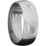 Lashbrook Black & White Damascus Steel 8mm Men's Wedding Band