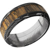 Lashbrook Black Damascus Steel Hardwood 8mm Men's Wedding Band