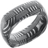 Lashbrook Black & White Damascus Steel 8mm Men's Wedding Band