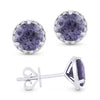 Madison L 14k White Gold Alexandrite Earring