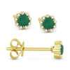 Madison L 14k Yellow Gold Emerald Earring