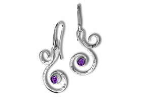 Ed Levin Sterling Silver Gemstone Earrings