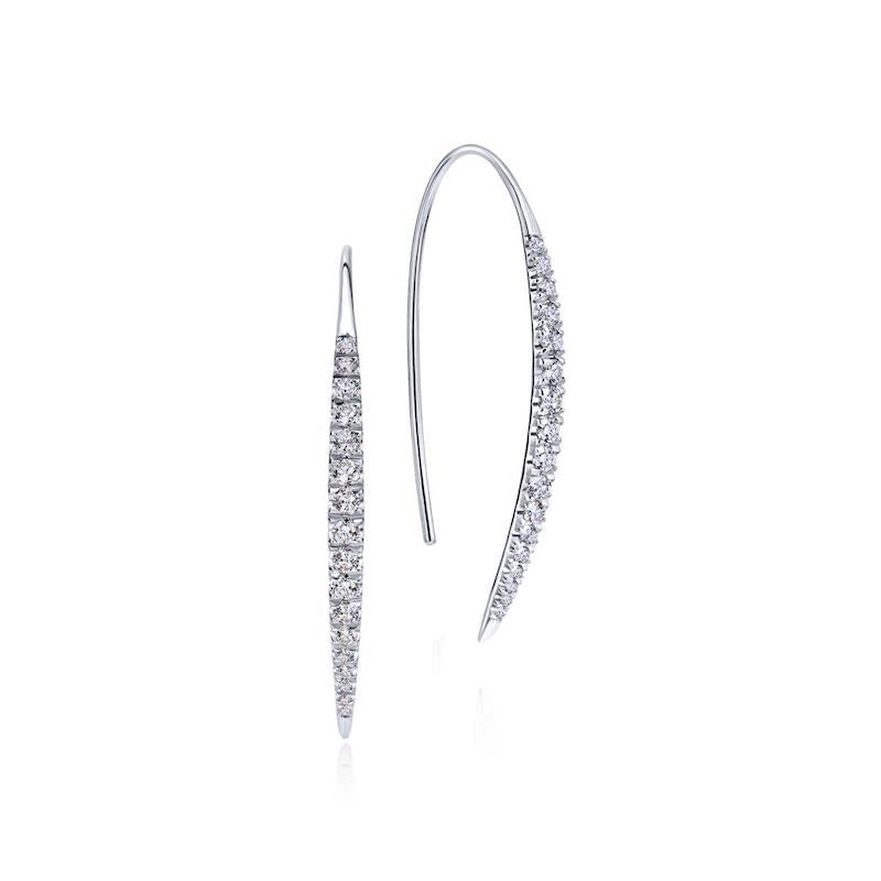 Gabriel & Co. 14k White Gold Kaslique Diamond Drop Earrings