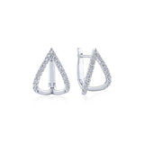 Gabriel & Co. 14k White Gold Kaslique Diamond Huggie Earrings