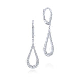 Gabriel & Co. 14k White Gold Lusso Diamond Drop Earrings