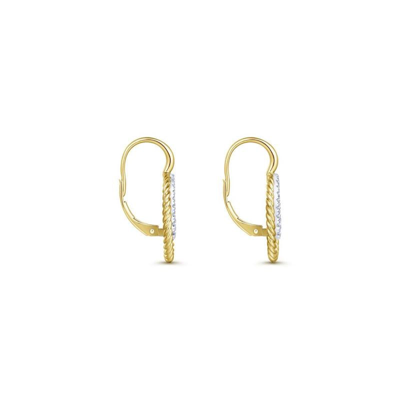 Gabriel & Co. 14k Two Tone Hampton Diamond Drop Earrings