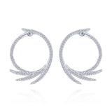 Gabriel & Co. 14k White Gold Kaslique Diamond Hoop Earrings