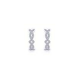 Gabriel & Co. 14k White Gold Kaslique Diamond Huggie Earrings