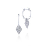 Gabriel & Co. 14k White Gold Lusso Diamond Drop Earrings