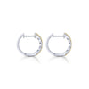 Gabriel & Co. 14k Two Tone Kaslique Diamond Huggie Earrings