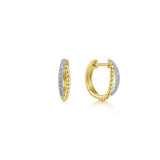 Gabriel & Co. 14k Yellow Gold Bujukan Diamond Huggie Earrings